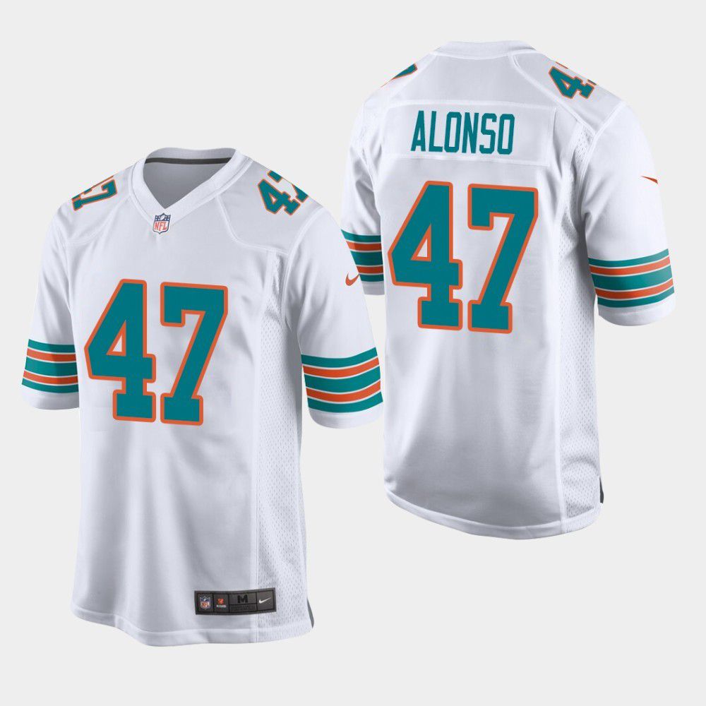 Men Miami Dolphins #47 Kiko Alonso Nike White Game NFL Jersey